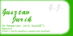 gusztav jurik business card